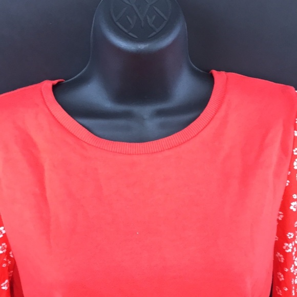 Riley & Rae Reagan Printed-Sleeve Sweater - Picture 2 of 5